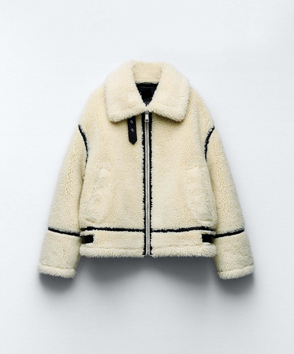 White Teddy Fleece Jacket